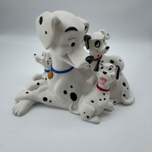 Vintage Disney 101 Dalmatians Coin Bank Kids Perdita Pongo Puppies Vinyl 90s